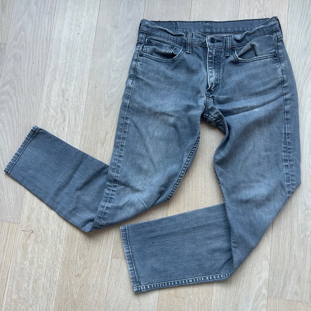 Levi's 511 Slim Fit Jeans 32x29‎ Gray Charcoal Stonewash Denim Casual Classic - Picture 2 of 13
